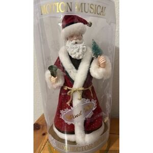 Vintage Musical Santa Christmas Figurine Moving‎ Arms NOS Walgreens